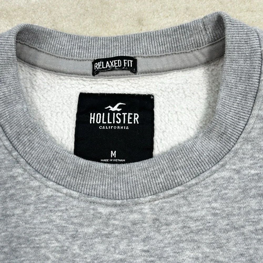 Hollister Seattle Washington Crewneck Sweatshirt Relaxed Mens Medium Fleece